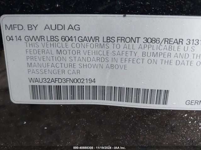 WAU32AFD3FN002194 Audi A8 L 4.0t