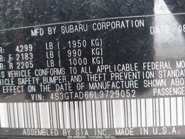 4S3GTAD66L3729052 Subaru Impreza Premium 5-door
