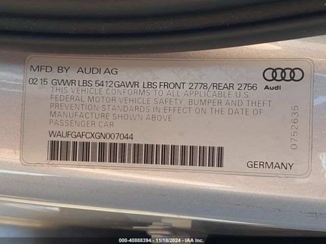2016 AUDI A6 WAUFGAFCXGN007044 Photo 8