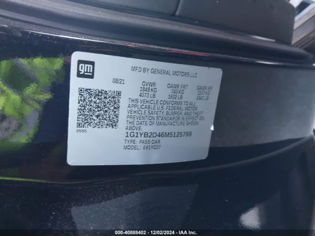 1G1YB2D46M5125799 Chevrolet Corvette Stingray Rwd  2lt