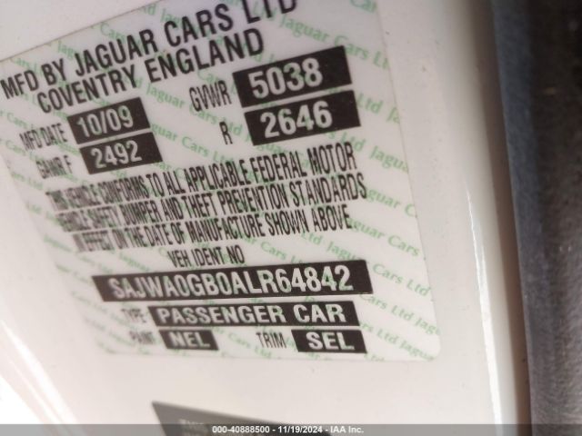 2010 JAGUAR XF SAJWA0GB0ALR64842 Photo 8