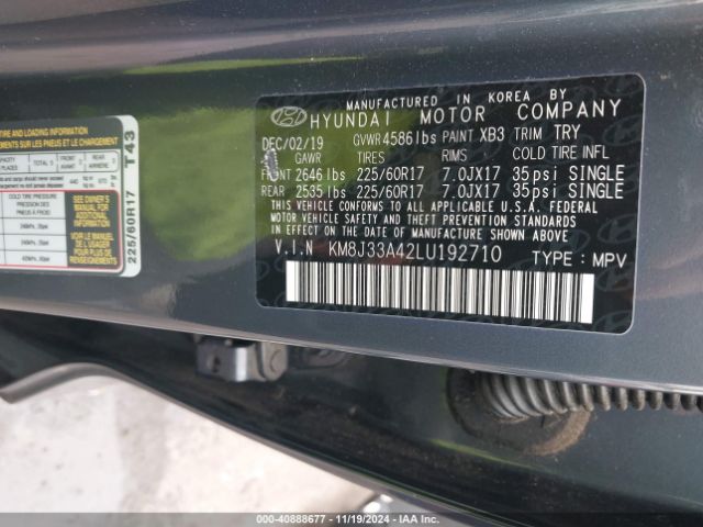 KM8J33A42LU192710 Hyundai Tucson Value