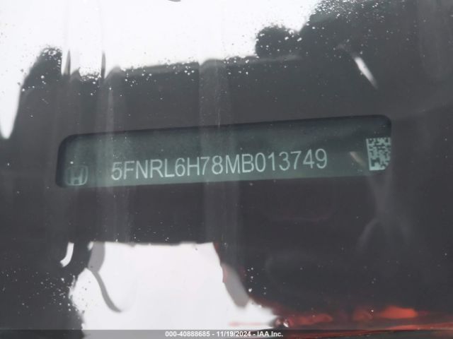 5FNRL6H78MB013749 Honda Odyssey Ex-l