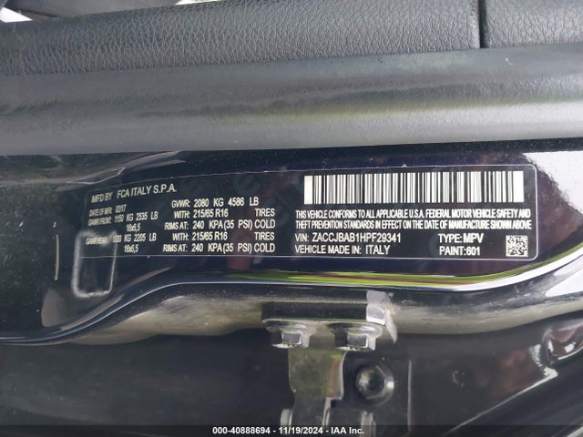 ZACCJBAB1HPF29341 Jeep Renegade Sport 4x4