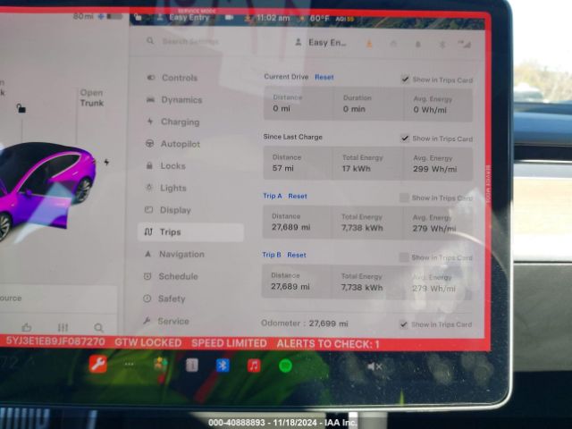 5YJ3E1EB9JF087270 Tesla Model 3 Long Range/performance