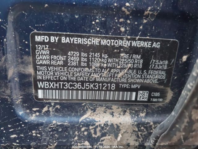 WBXHT3C36J5K31218 BMW X1 Xdrive28i