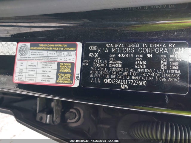 KNDJ23AU1L7727600 KIA SOUL S