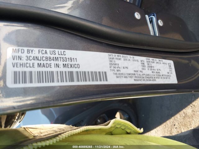 3C4NJCBB4MT531911 Jeep Compass Altitude Fwd