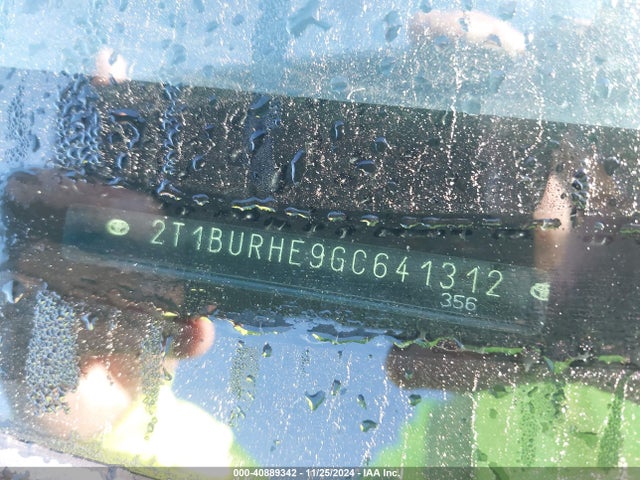 2T1BURHE9GC641312 Toyota COROLLA LE