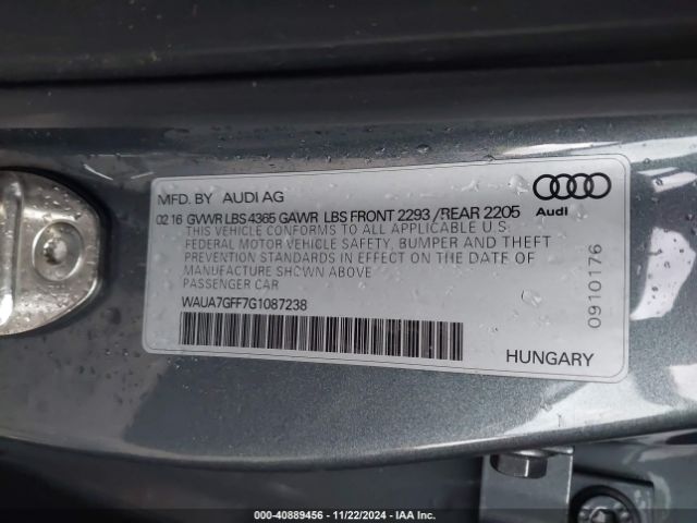 WAUA7GFF7G1087238 Audi A3 1.8t Premium