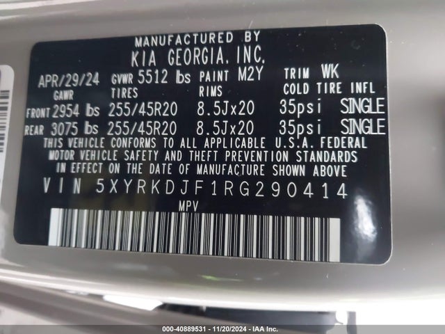 KIA Sorento X-line Sx 2024 5XYRKDJF1RG290414 Image 9