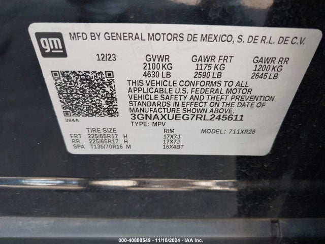 Chevrolet Equinox Awd Lt 2024 3GNAXUEG7RL245611 Image 9