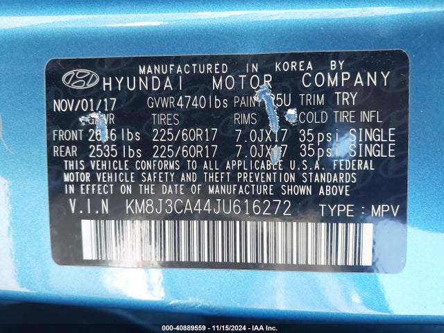 Hyundai TUCSON SEL 2018 KM8J3CA44JU616272 Image 9