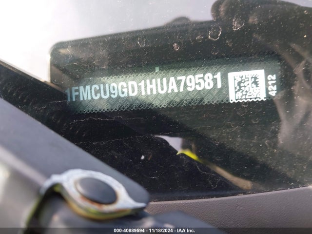 Ford ESCAPE SE 2017 1FMCU9GD1HUA79581 Image 9