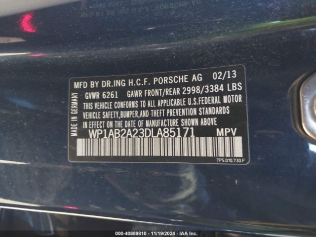 2013 PORSCHE CAYENNE WP1AB2A23DLA85171 Photo 8