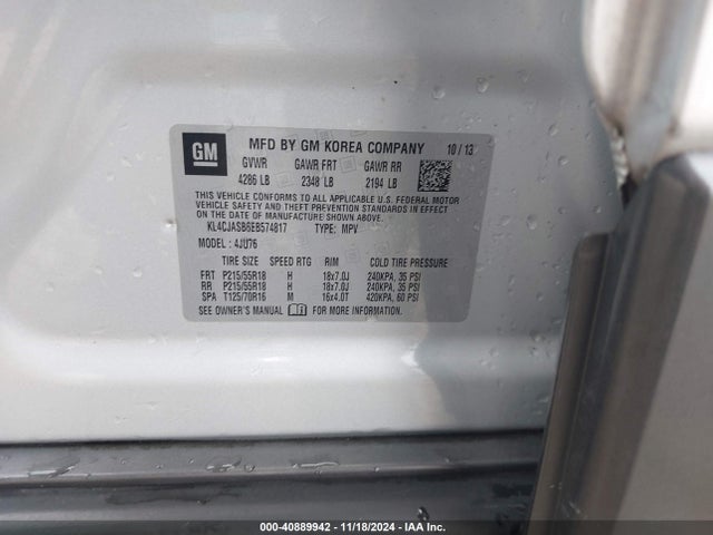 KL4CJASB6EB574817 Buick Encore