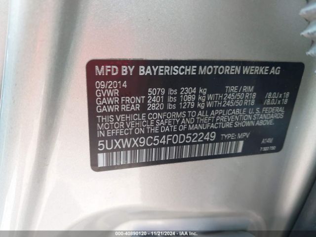 5UXWX9C54F0D52249 BMW X3 Xdrive28i