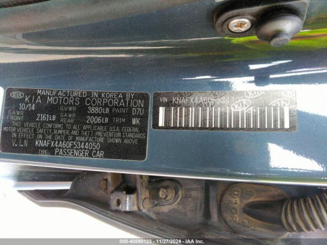 KNAFX4A60F5344050 KIA FORTE LX
