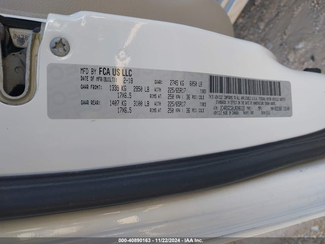 Dodge Grand Caravan Sxt 2018 2C4RDGCG0JR206133 Image 9