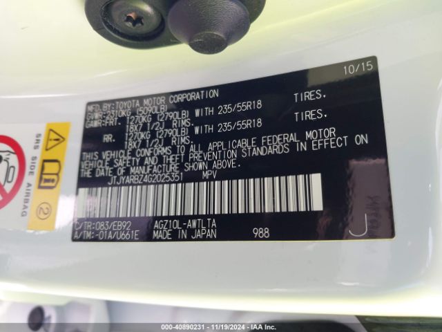 JTJYARBZ4G2025351 Lexus Nx 200t F Sport
