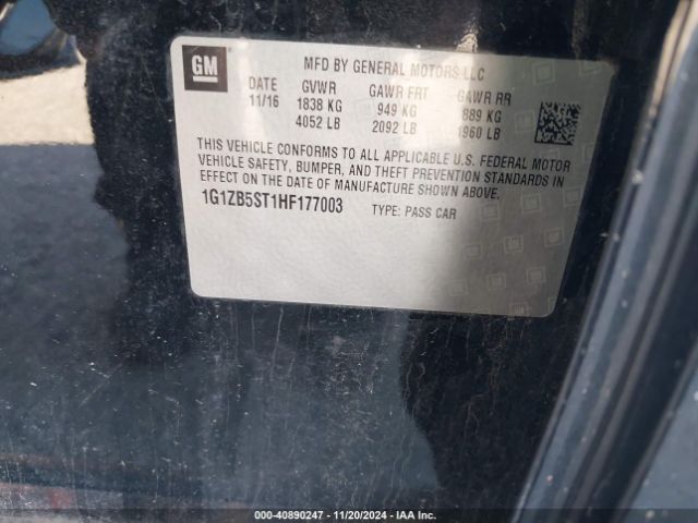 1G1ZB5ST1HF177003 Chevrolet MALIBU LS
