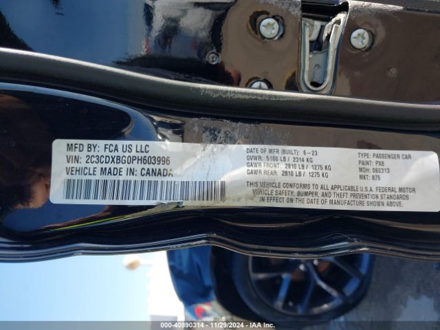 2C3CDXBG0PH603996 Dodge Charger Sxt