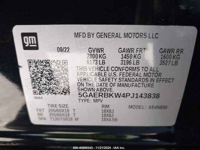 5GAERBKW4PJ143838 Buick Enclave Essence Fwd