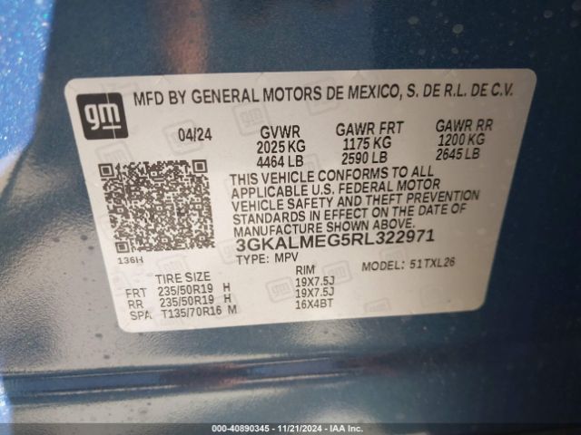 3GKALMEG5RL322971 GMC Terrain Fwd Sle