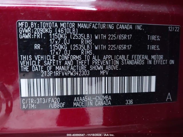 Toyota Rav4 Xle 2023 2T3P1RFV4PW342303 Image 9