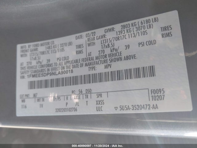 Ford Bronco Badlands 2022 1FMEE5DP9NLA90018 Image 9