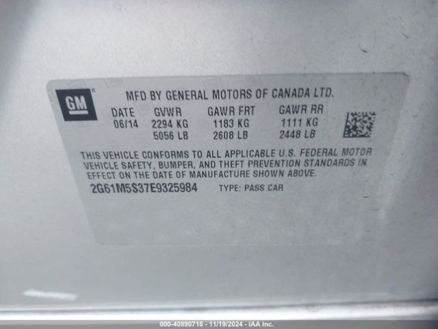 2G61M5S37E9325984 Cadillac XTS LUXURY