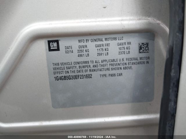 1G4GB5G30EF231602 Buick Lacrosse Leather Group