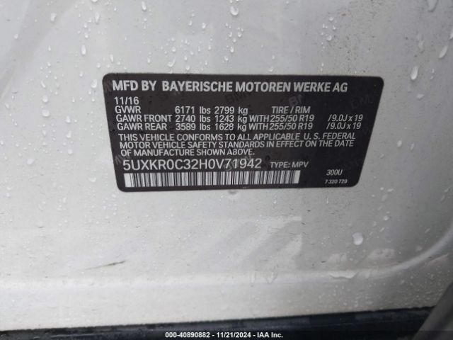 5UXKR0C32H0V71942 BMW X5 Xdrive35i