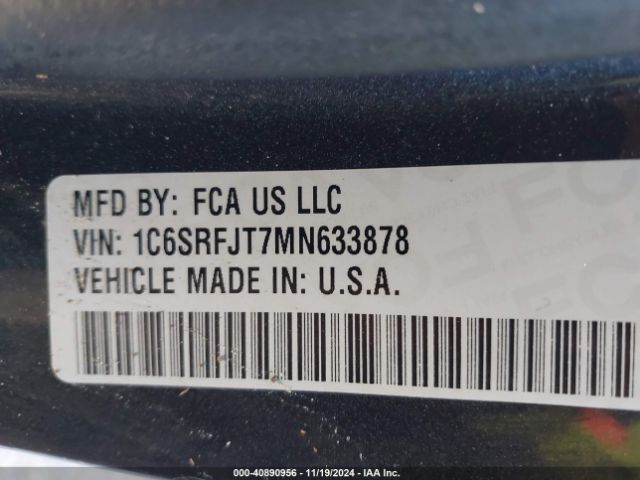 1C6SRFJT7MN633878 RAM 1500 Laramie  4x4 5'7 Box