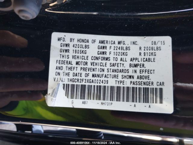 1HGCR2F3XGA002439 Honda ACCORD LX