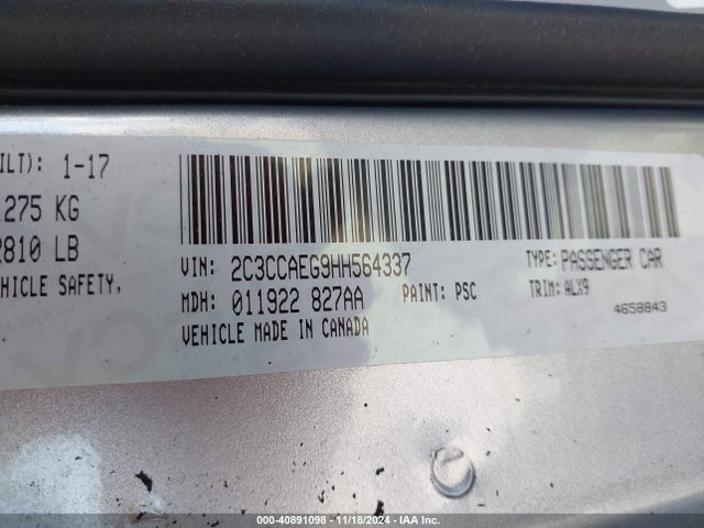 Chrysler 300C 2017 2C3CCAEG9HH564337 Image 9