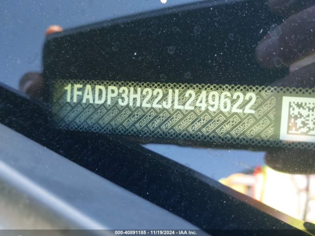 1FADP3H22JL249622 Ford FOCUS SEL