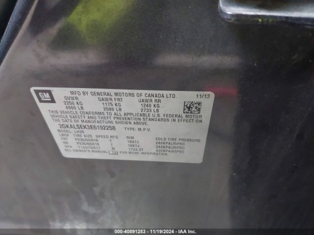 2GKALSEK3E6192258 GMC Terrain Slt-1