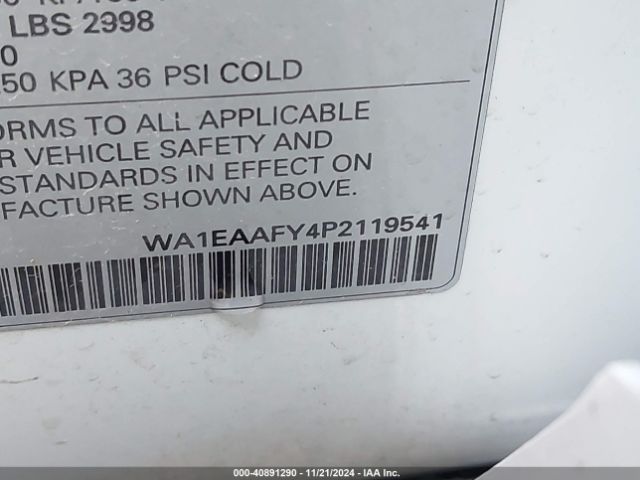 WA1EAAFY4P2119541 Audi Q5 Premium Plus 45 Tfsi S Line Quattro