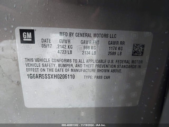 2017 CADILLAC CTS 1G6AR5SSXH0206110 Photo 8