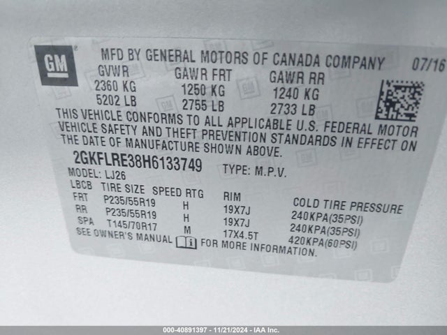 2GKFLRE38H6133749 GMC Terrain Denali