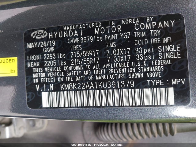 Hyundai Kona Sel 2019 KM8K22AA1KU391379 Image 9