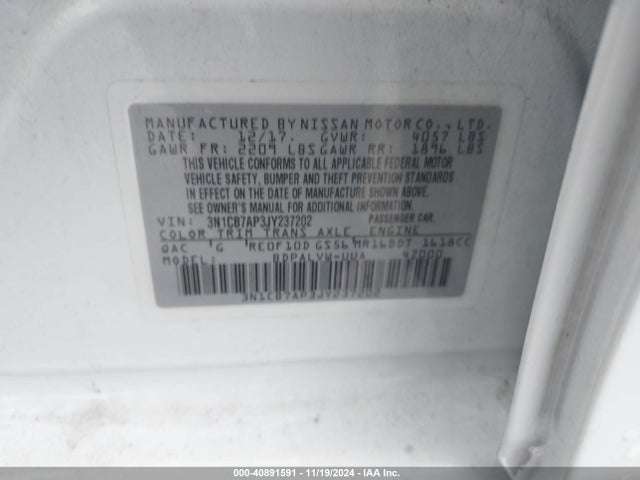 Nissan Sentra Nismo 2018 3N1CB7AP3JY237202 Image 9