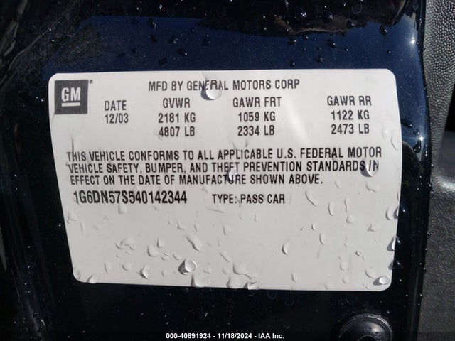 2004 CADILLAC CTS-V 1G6DN57S540142344 Photo 8