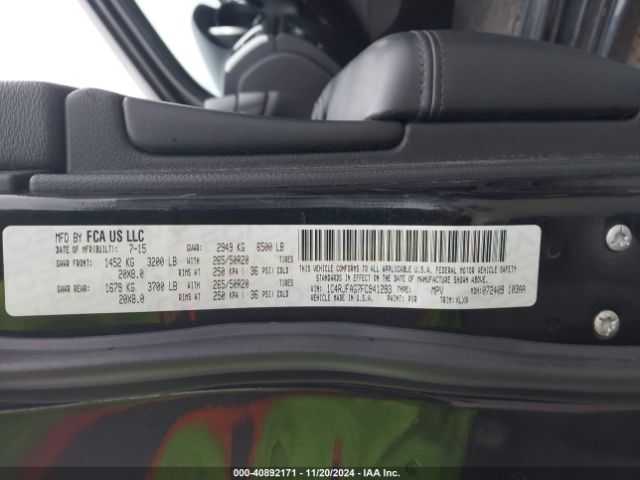 1C4RJFAG7FC941293 Jeep Grand Cherokee Altitude