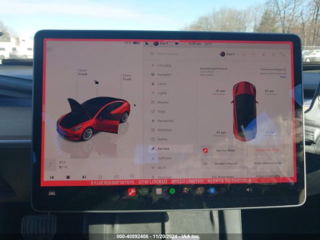 5YJ3E1EB3NF187015 Tesla Model 3 Long Range Dual Motor All-wheel Drive