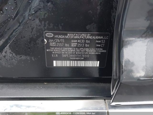 5NPE34AB1FH176510 Hyundai Sonata Limited 2.0t
