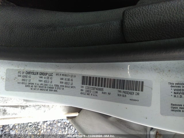 Chrysler 200 C 2015 1C3CCCCB2FN636695 Image 9