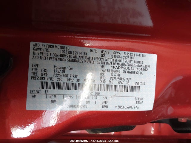 Ford C-max Hybrid Titanium 2018 1FADP5DU5JL104562 Image 9