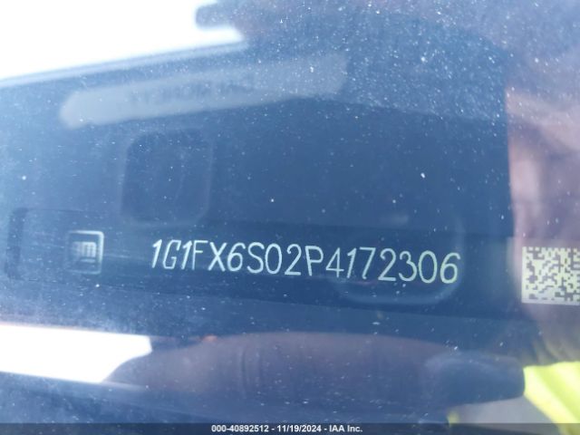 1G1FX6S02P4172306 Chevrolet Bolt Ev Fwd 2lt